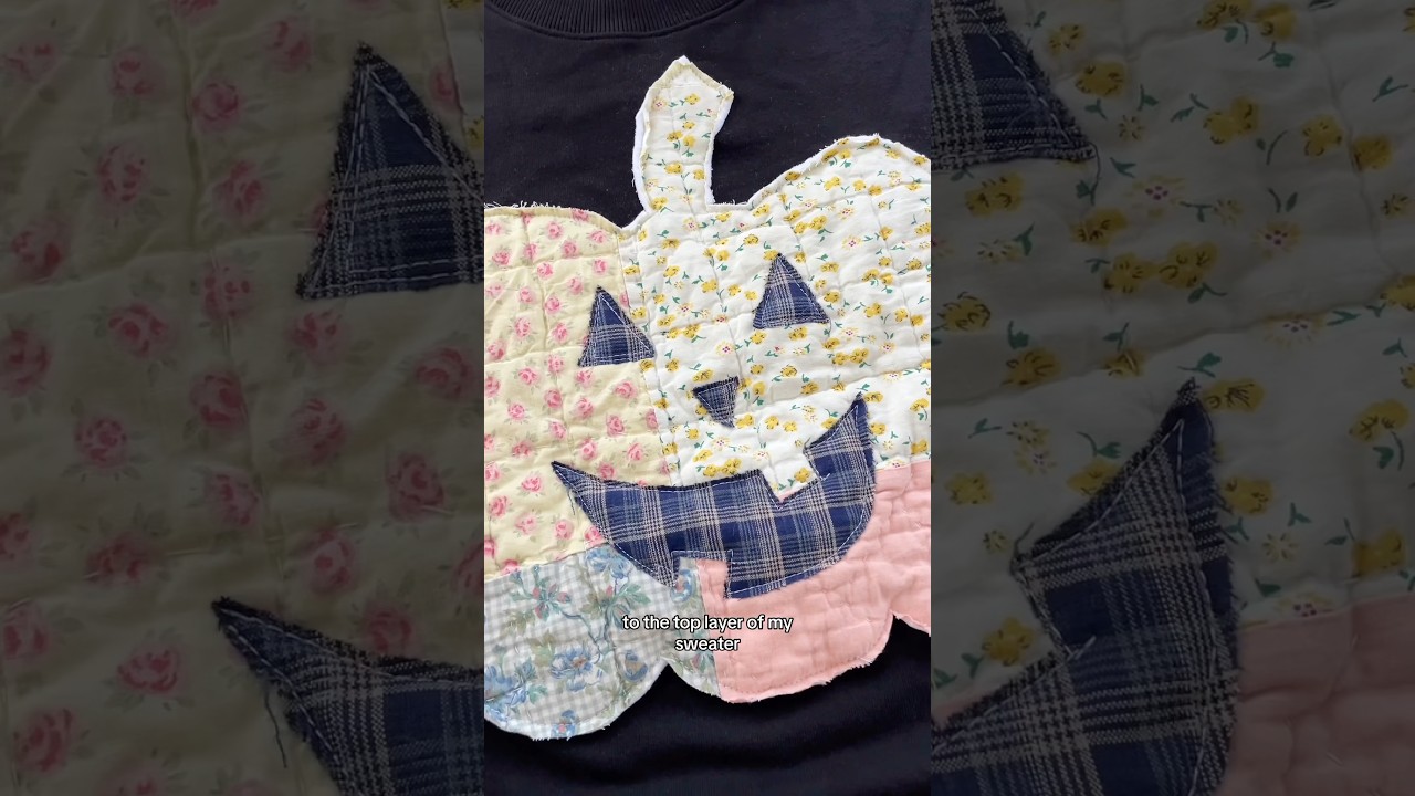 Let&rsquo;s make a quilted patchwork jack-o-lantern sweater! 🪡🎃 #sewing #sewingtutorial #sewinghacks