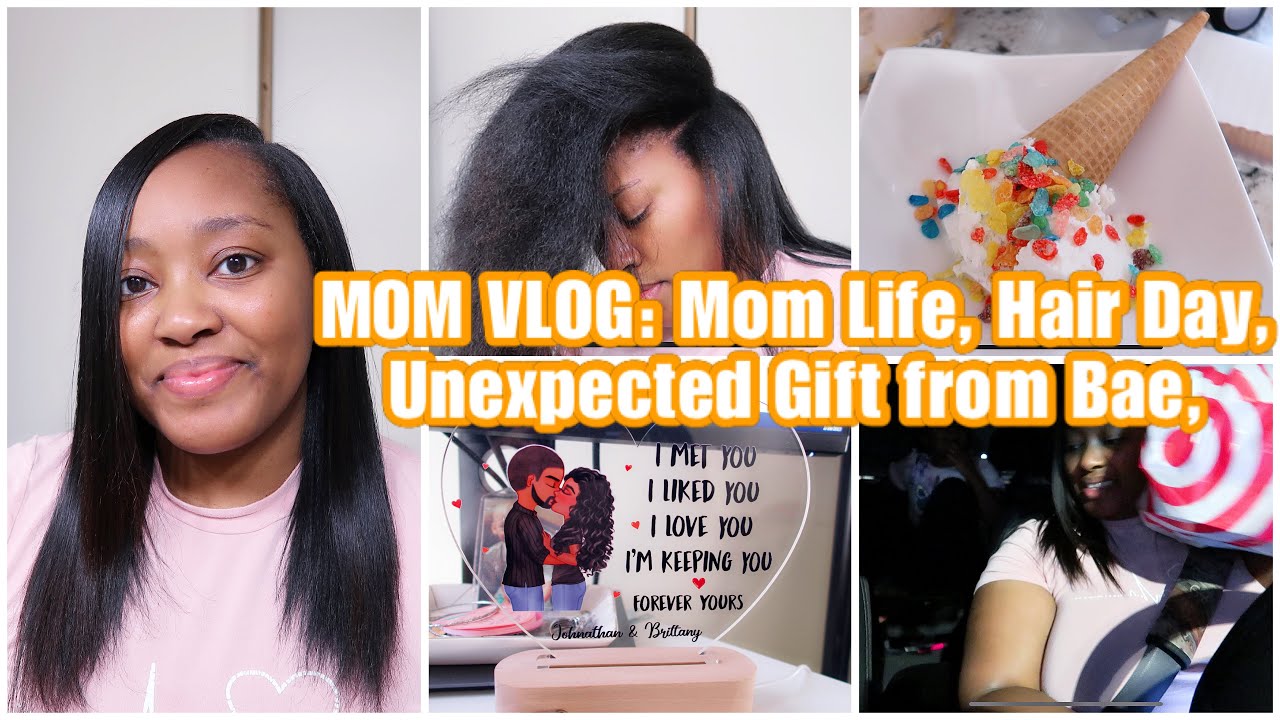 Unexpected Gift, Watch me Straightening my Natural Hair, Mom Life | DAY IN THE LIFE VLOG