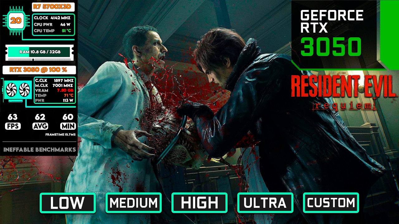 RTX 3050 Performance in Resident Evil Requiem &ndash; Best 1080p Settings