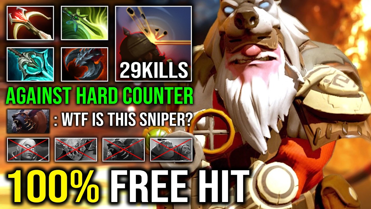 This HAPPEN When Sniper Free Hit 100% Max Agility Speed Unlimited Mana Burn Against Counter Dota 2