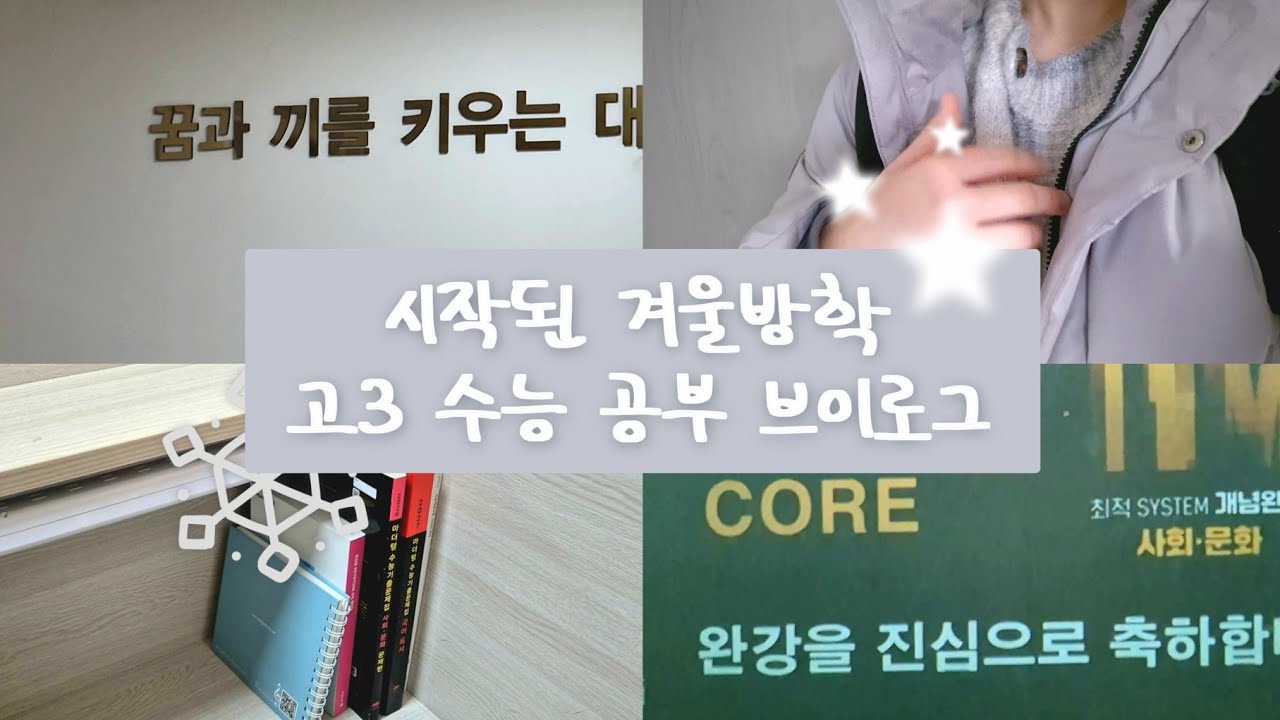 [08 VLOG] 시작된 겨울방학🌨 고3 수능 공부 브이로그 | 언매경제정법 | 수능준비브이로그