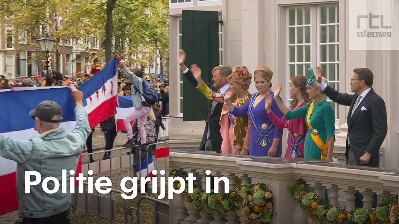 Luid protest tijdens balkonscène en rijtoer Prinsjesdag