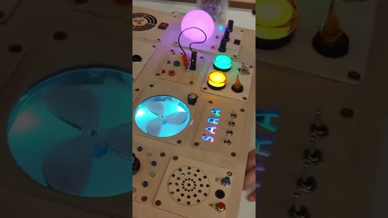 Busy board, Button board, Activity board for a Toddler