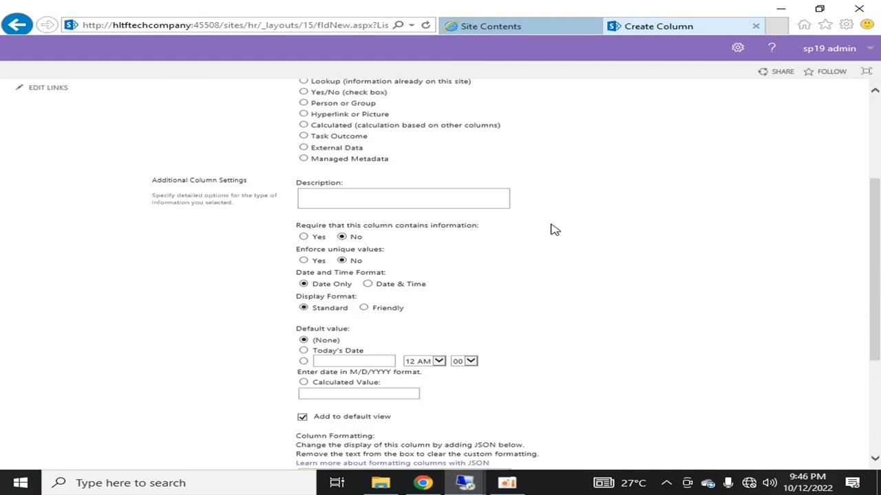 SharePoint 2019 Custom Lists tutorial