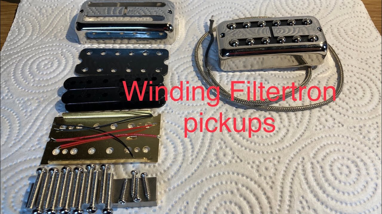 Custom guitar building: Winding Filtertron pickups.