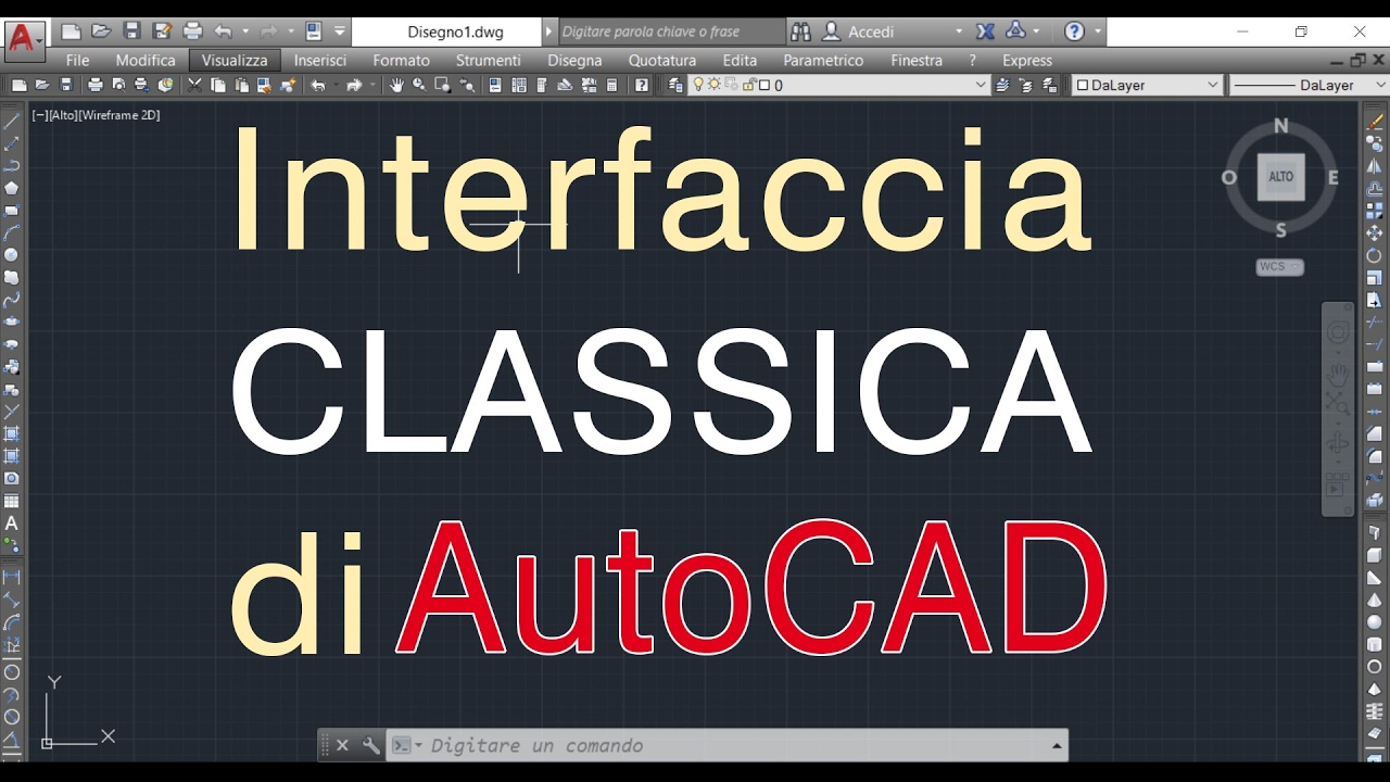 Ripristinare interfaccia CLASSICA in AutoCAD 2024-23-22-21-20-19-17-16-15