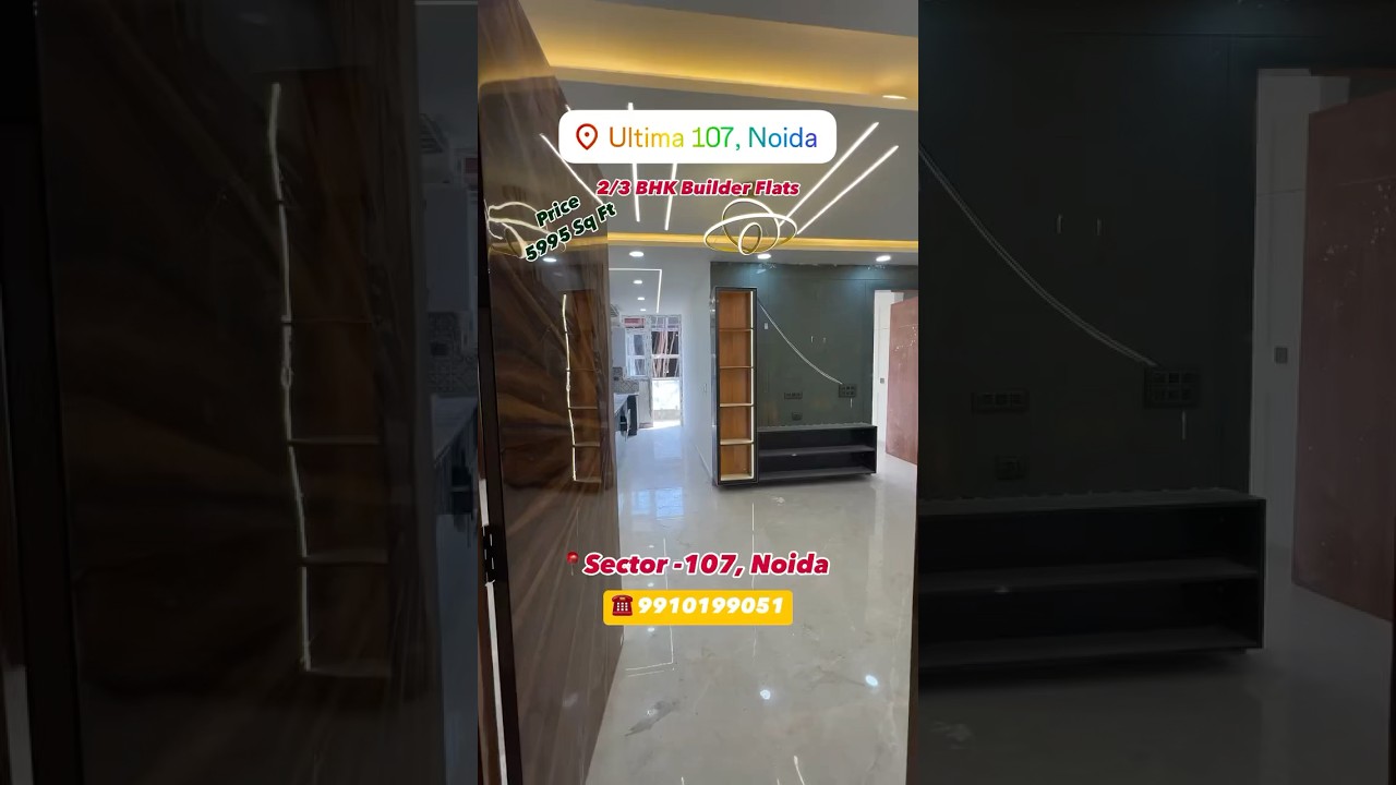 Ultima 107 || Luxury 2/3 BHK Flats || Semi Furnished || Gated Compound || Noida
