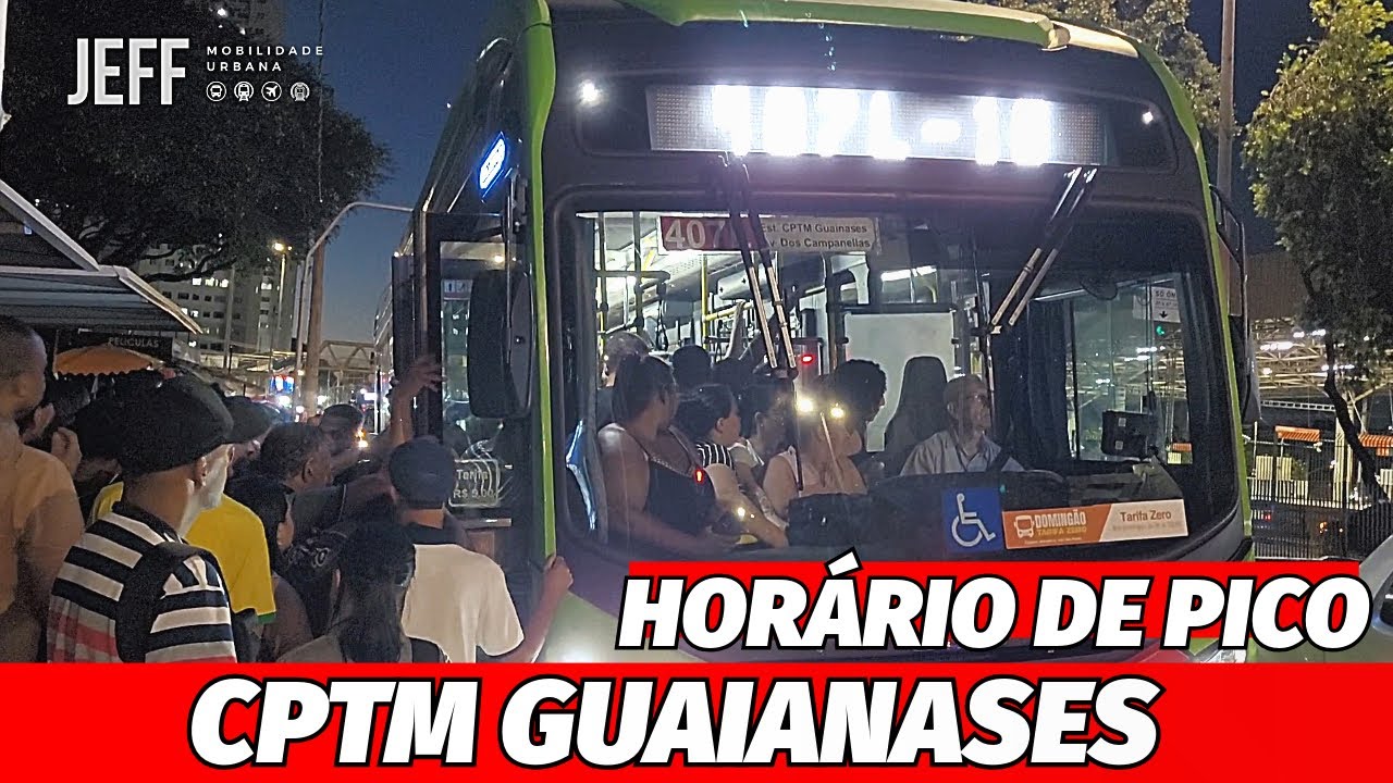 🚨 CAOS NO HORÁRIO DE PICO NA ESTAÇÃO GUAIANASES! MOVIMENTAÇÃO INTENSA DE ÔNIBUS!