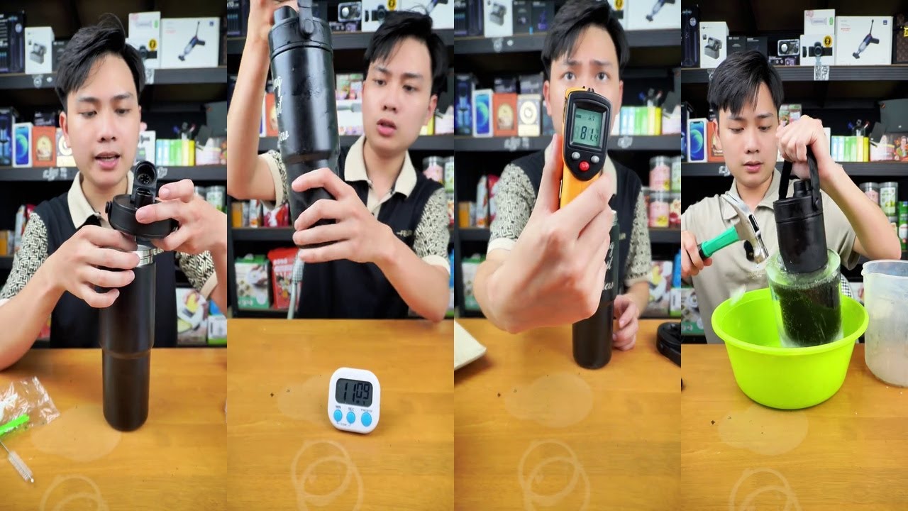 REVIEW LY GIỮ NHIỆT FANHOUSE INOX 316 GIỮ NHIỆT CỰC LÂU
