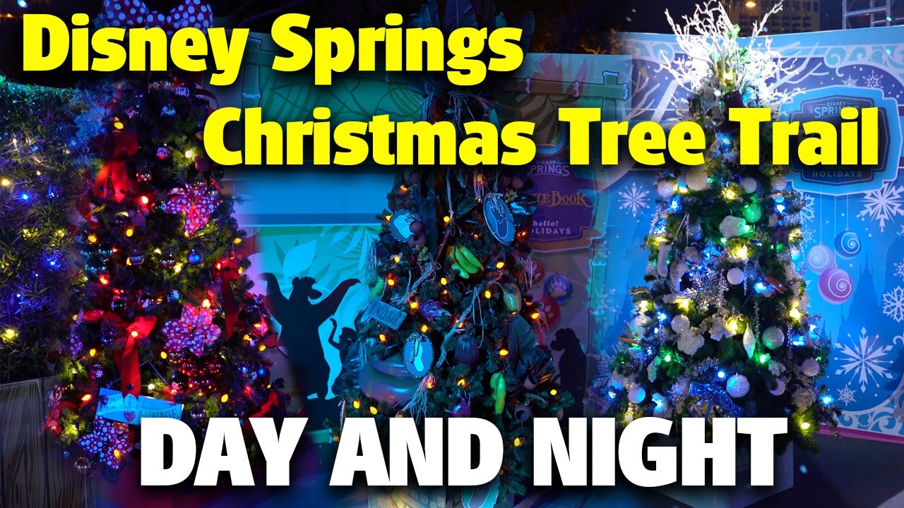 Christmas Tree Trail Day & Night | Disney Springs