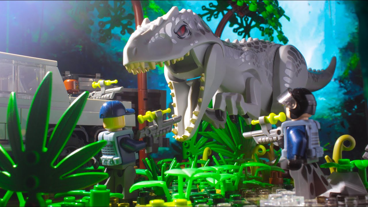 Lego Jurassic World ACU vs Indominus Rex MOC