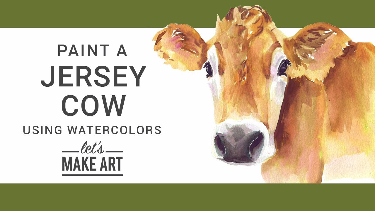 Jersey Cow Watercolor Painting Tutorial with Sarah Cray