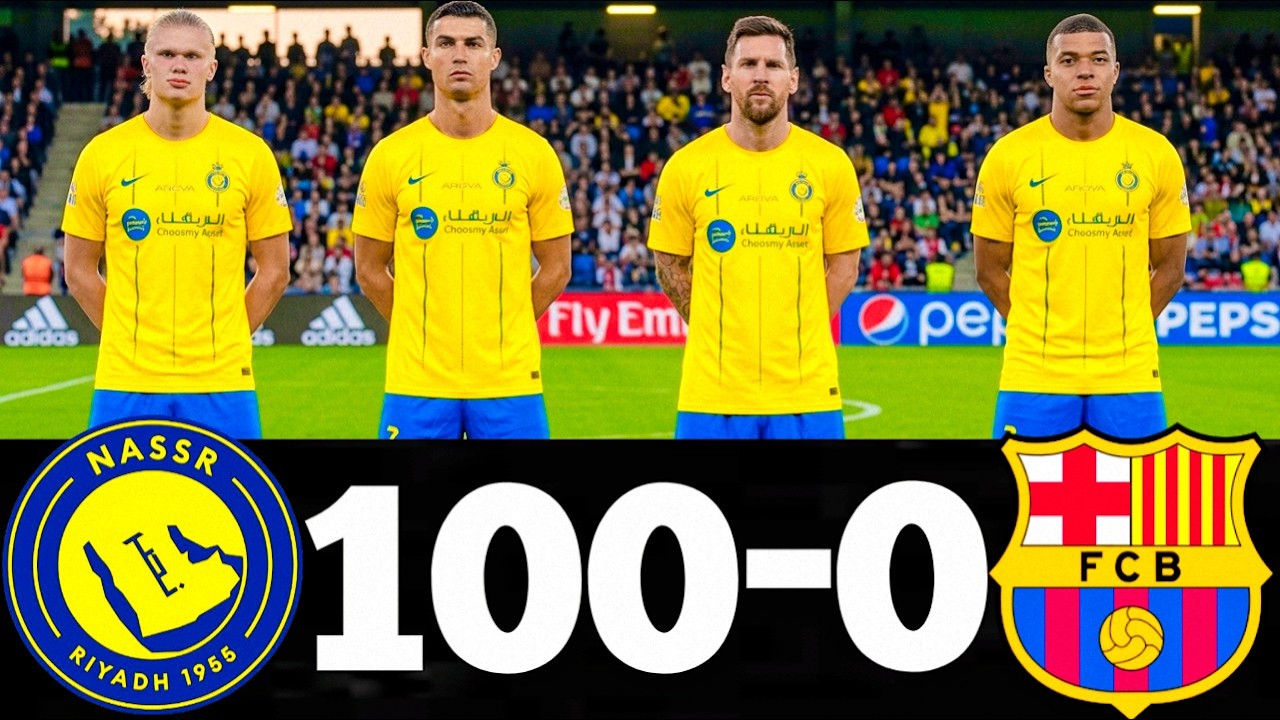 Al NASSR VS FC BARCELONA | FC 26 | RONALDO MESSI MBAPPE YAMAL HALAND - WORLD ALL STARS COMBINED
