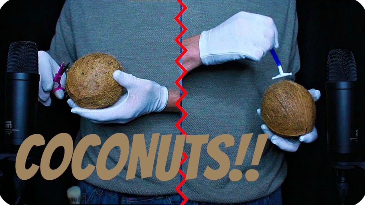 ASMR Coconut Shave and Haircut (No Talking)