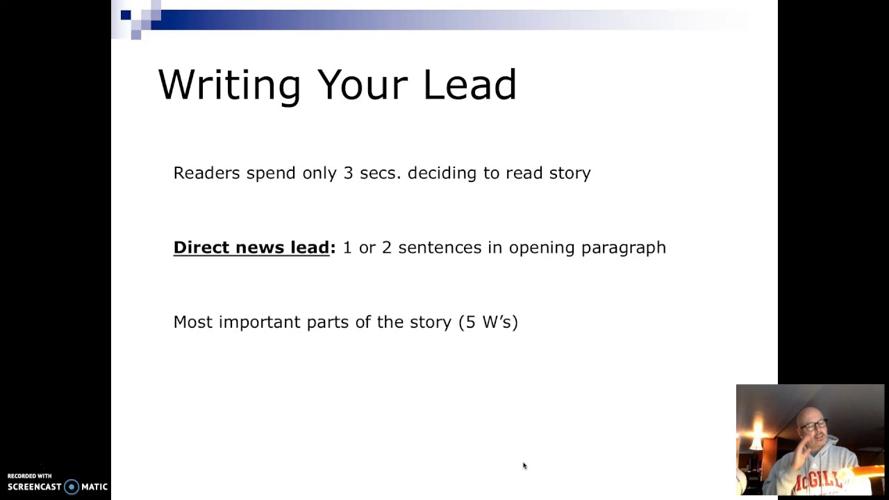 News Writing Leads