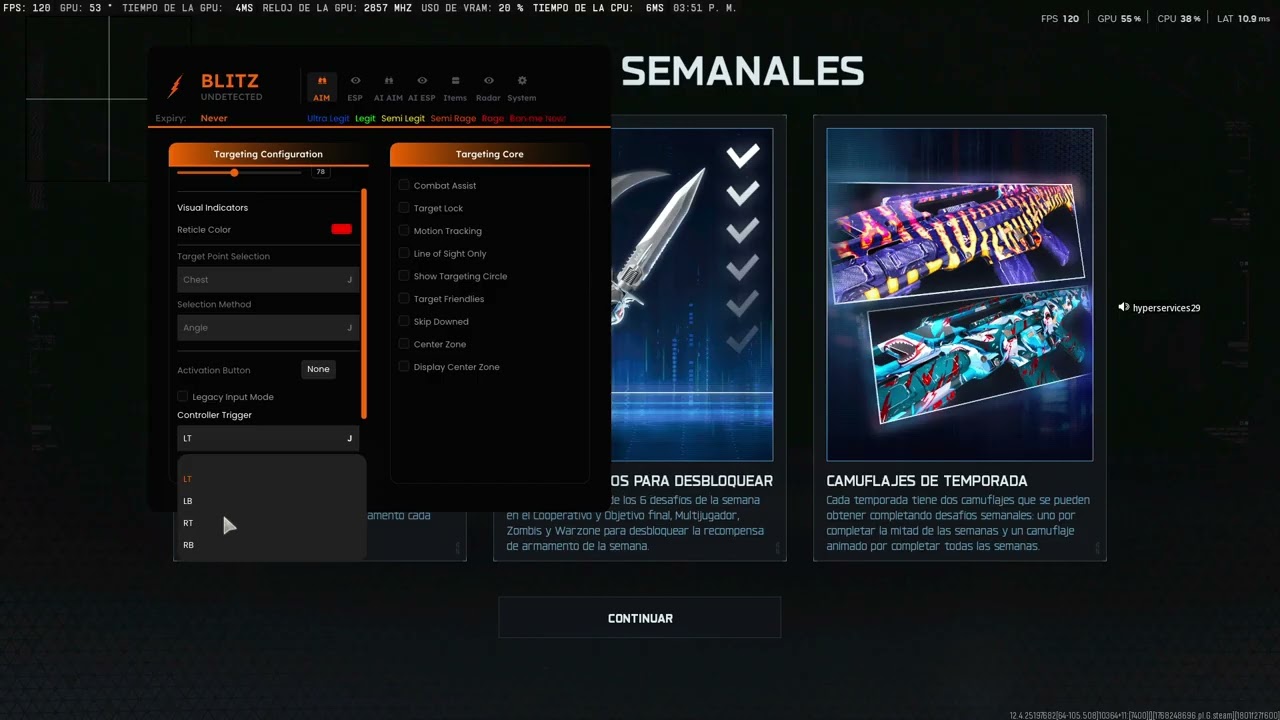 CONFIGURACION BLITZ