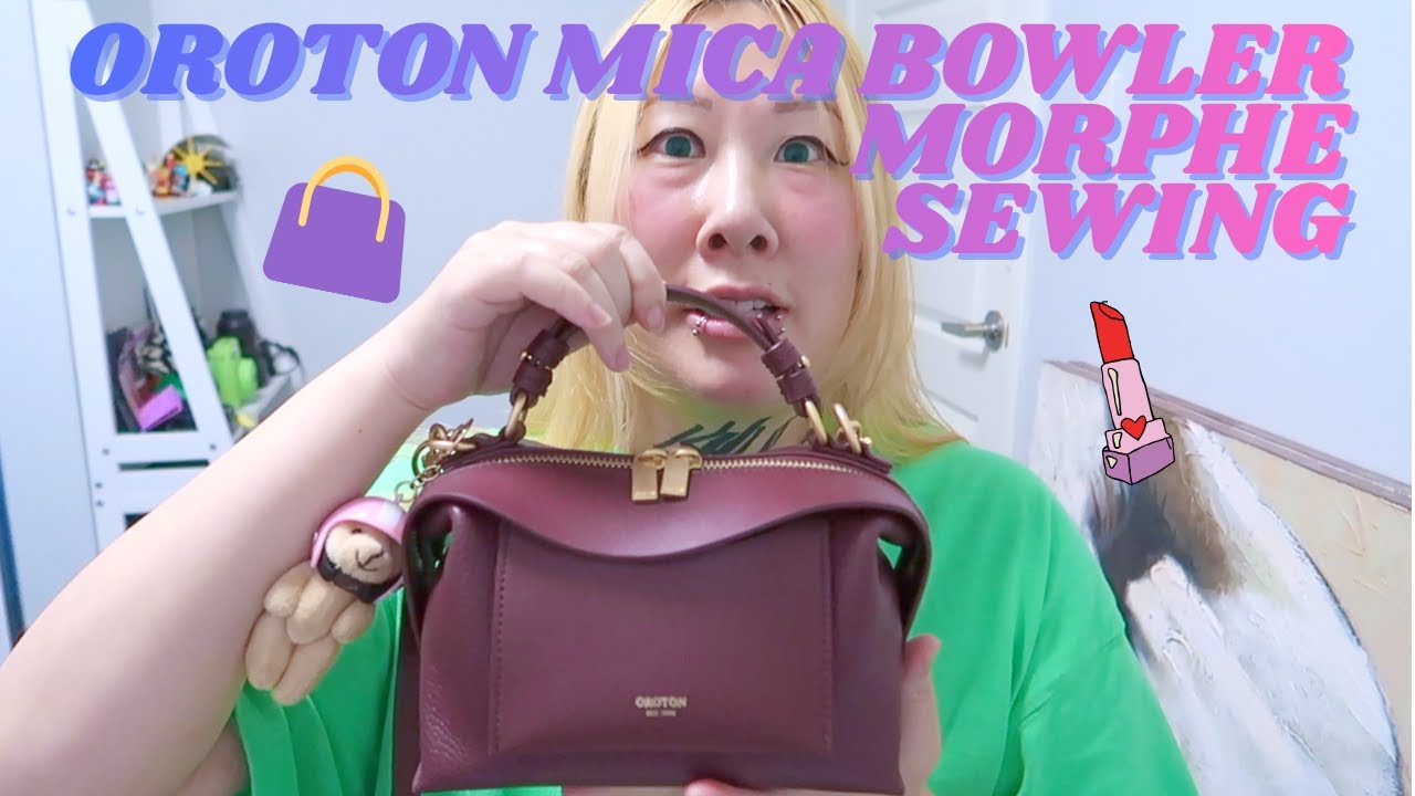 oroton mica bowler, morphe dripglass and sewing
