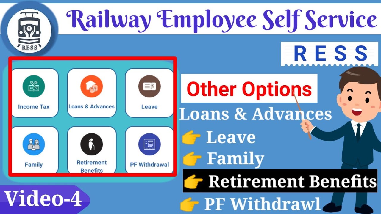 Railway Employee Self Service | RESS Retirement Benefits | RESS Leave Details | RESS PF Withdrawal