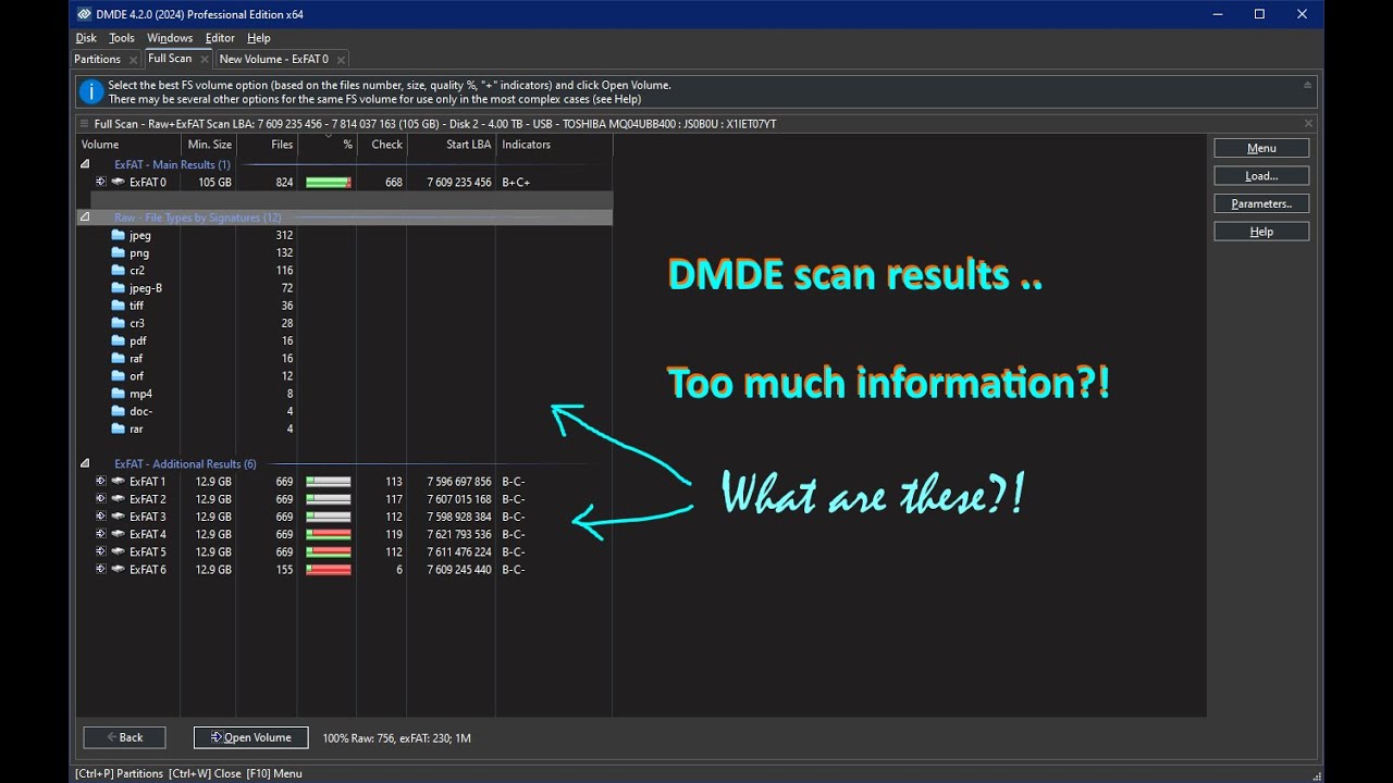 Confused by DMDE scan results? Watch this.