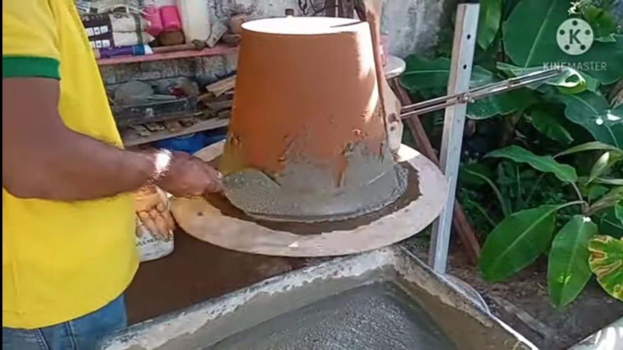 Aprenda!!como fazer um forma para vaso de cimento.