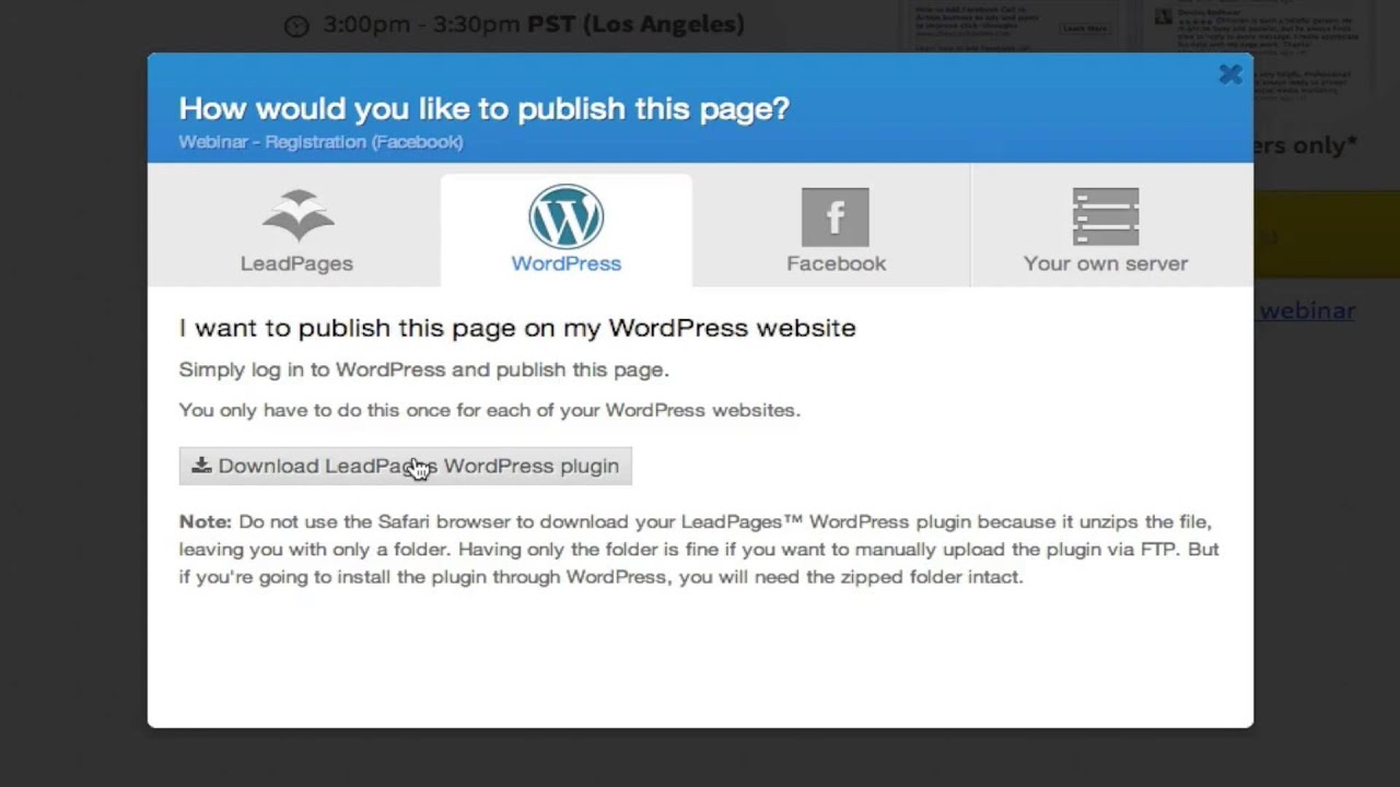How to install LeadPages in Wordpress