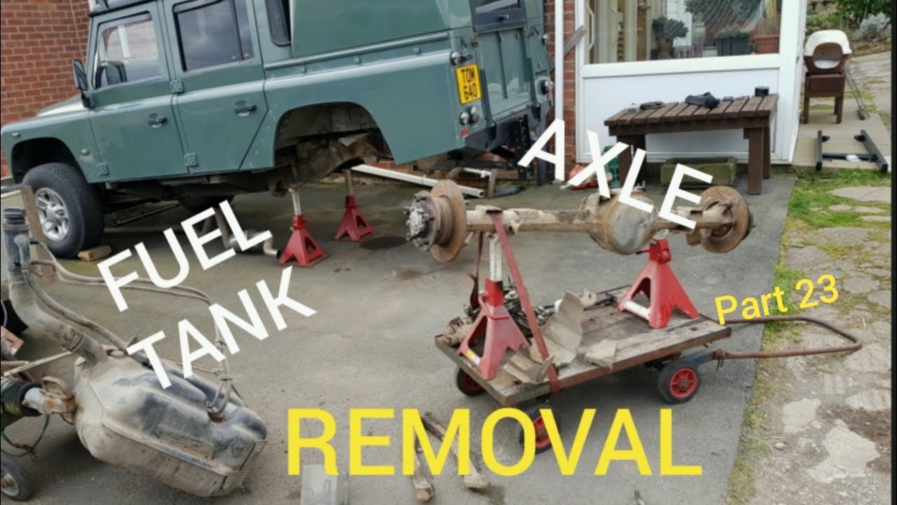 Removing The Axle + Fuel Tank Land Rover Defender 110 Puma TDCI TD5 TDI Part 23 Restoration Project