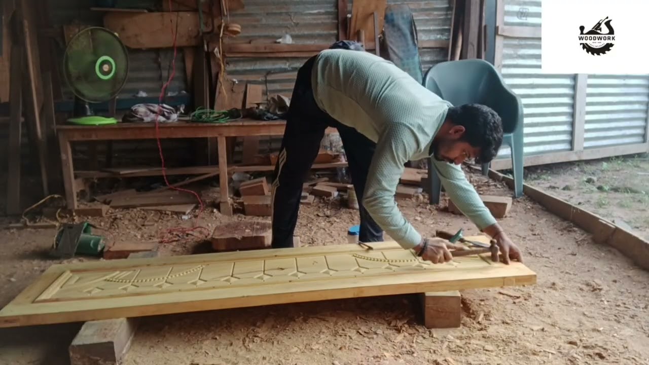 Double door front side elevation beeding after CNC work | final look❤️❤️❤️👍
