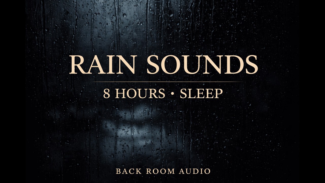 8 Hours Rain & Brown Noise with Soft Piano | Deep Sleep & Anxiety Relief