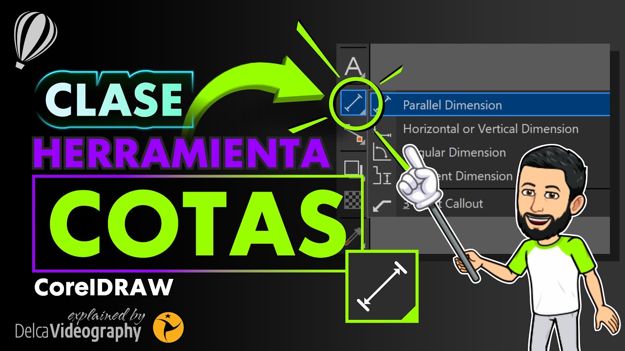 💚 Las 5 Opciones De La Herramienta COTAS en CorelDRAW @DelcaX​