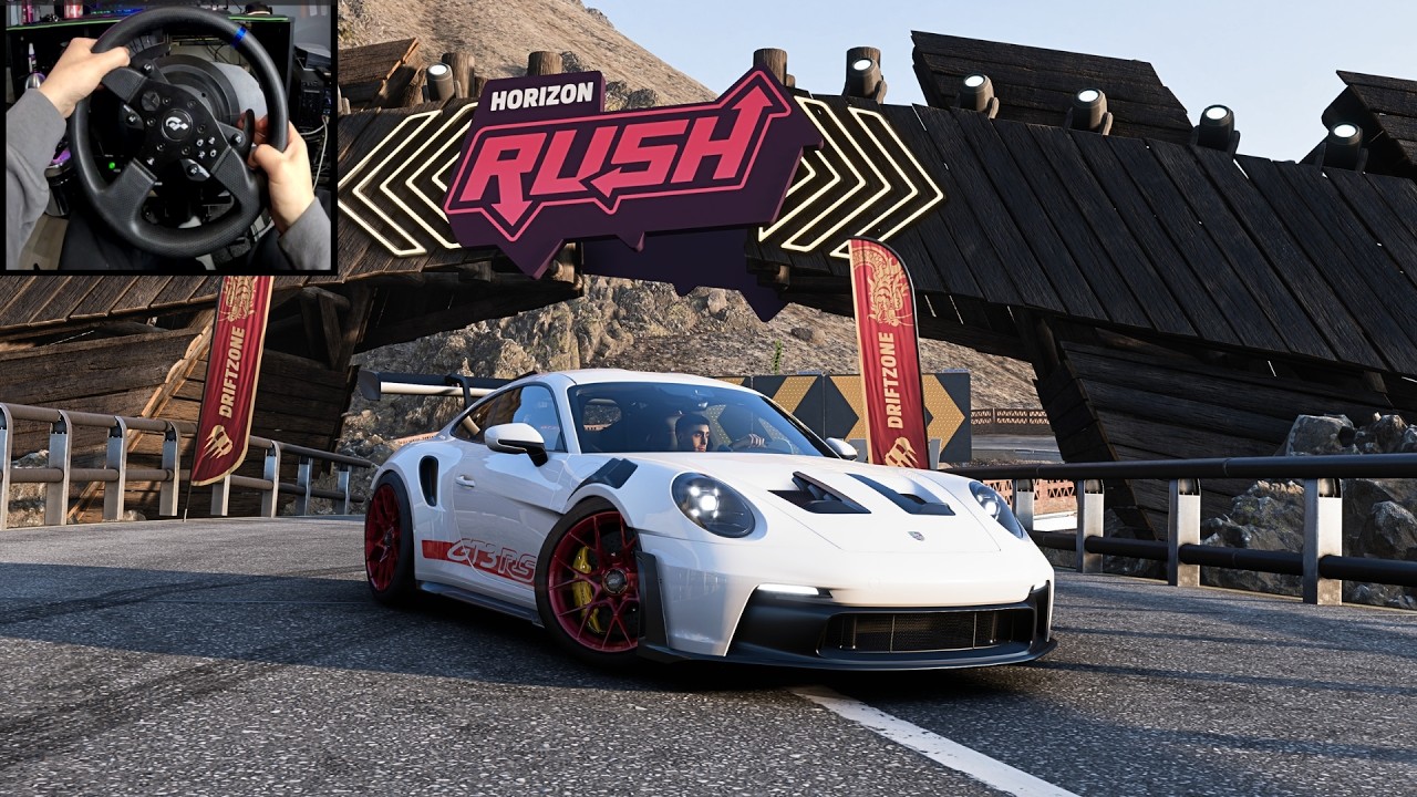 Porsche 911 GT3 RS Vs HillClimb - Forza Horizon 5 | Steering Wheel Gameplay