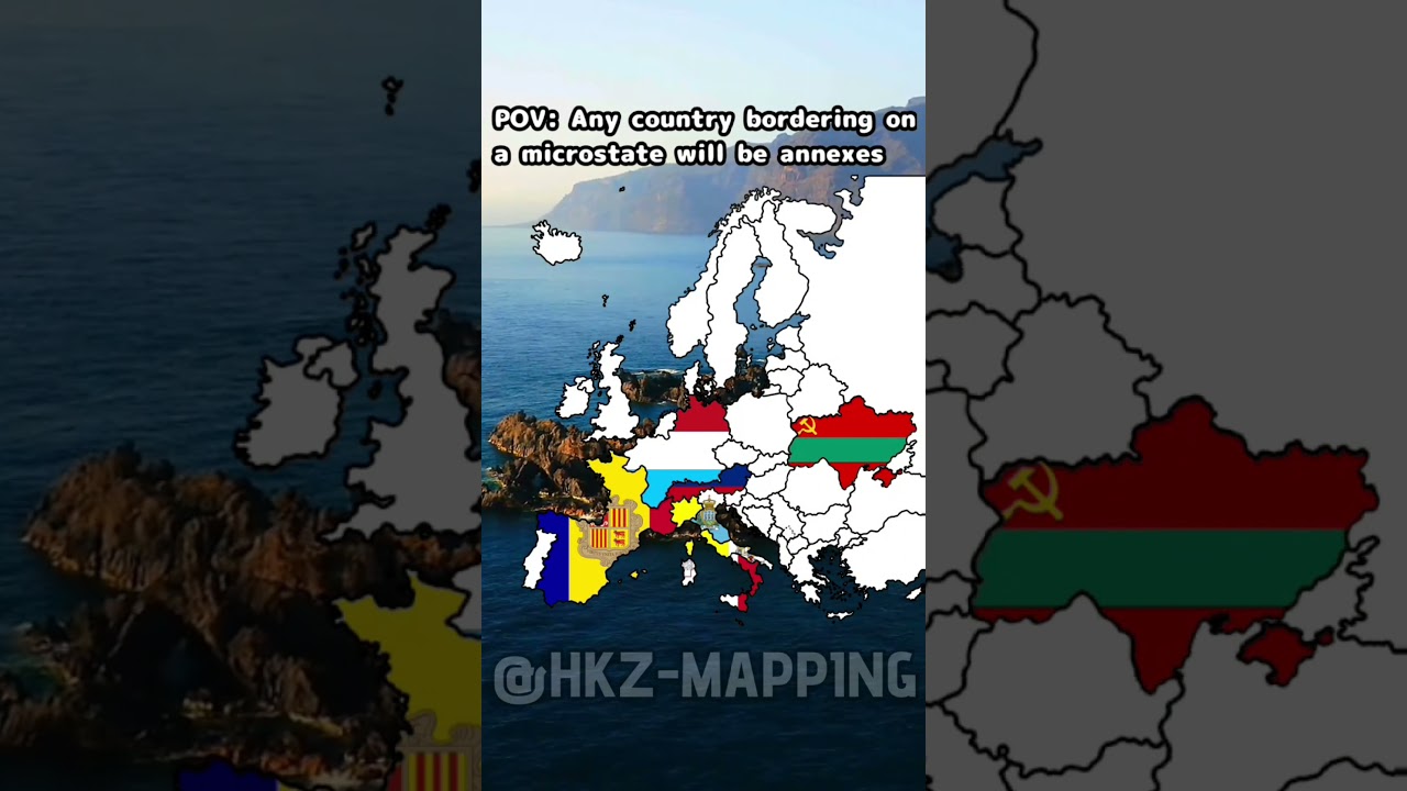 Any country bordering on a microstate will be annexes|| #geography #mapping #europe