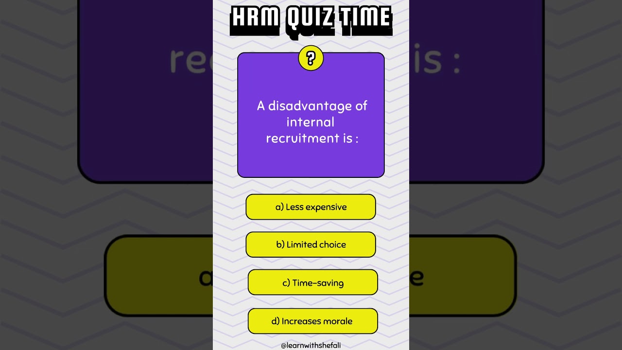 HRM Multiple Choice Questions: Test Your Knowledge! 
