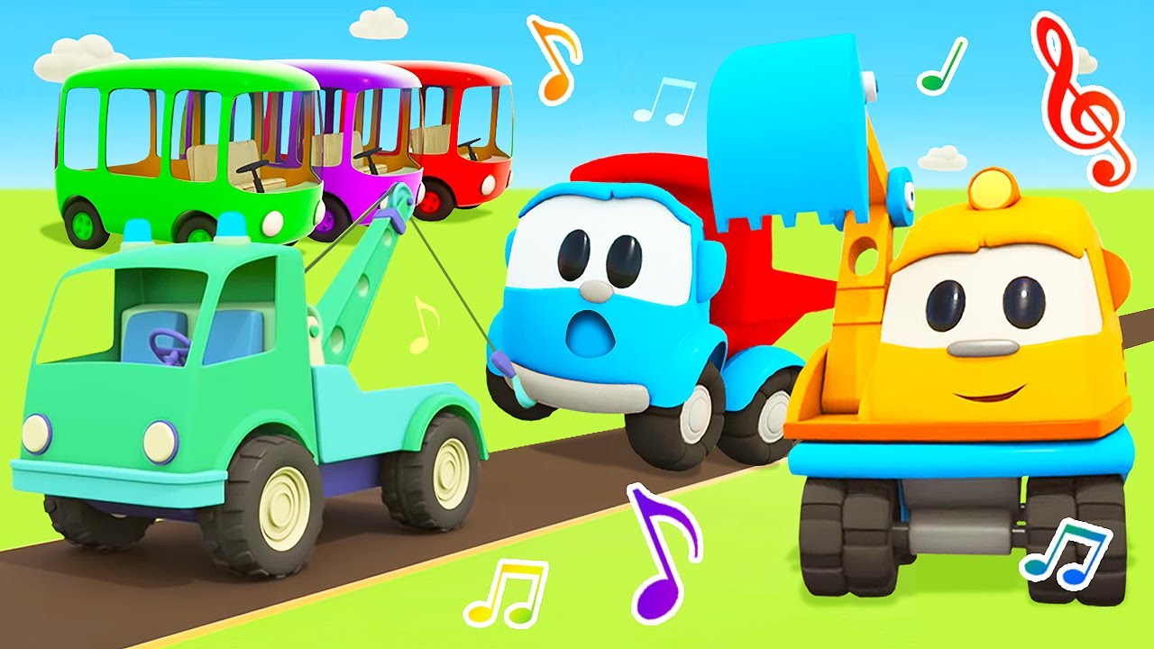 Lagu untuk Anak dengan Leo si Truk! Kartun Mobil & Lagu Anak. Mobil Mainan & Kendaraan Jalanan