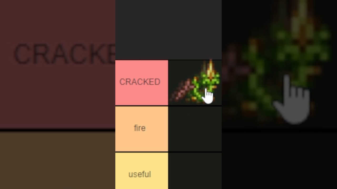 Terraria Whips Tier List! #terraria #shorts