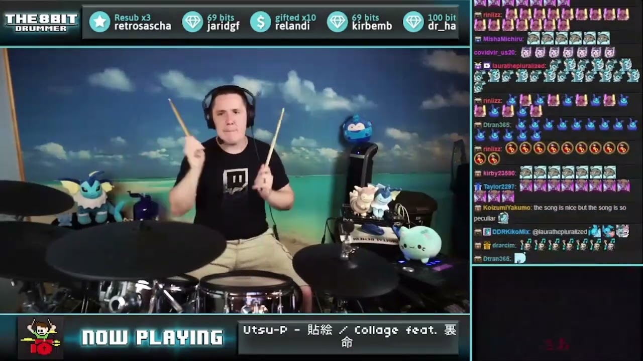The8BitDrummer plays 鬱P/Utsu-P - 貼絵 / Collage feat. 裏命