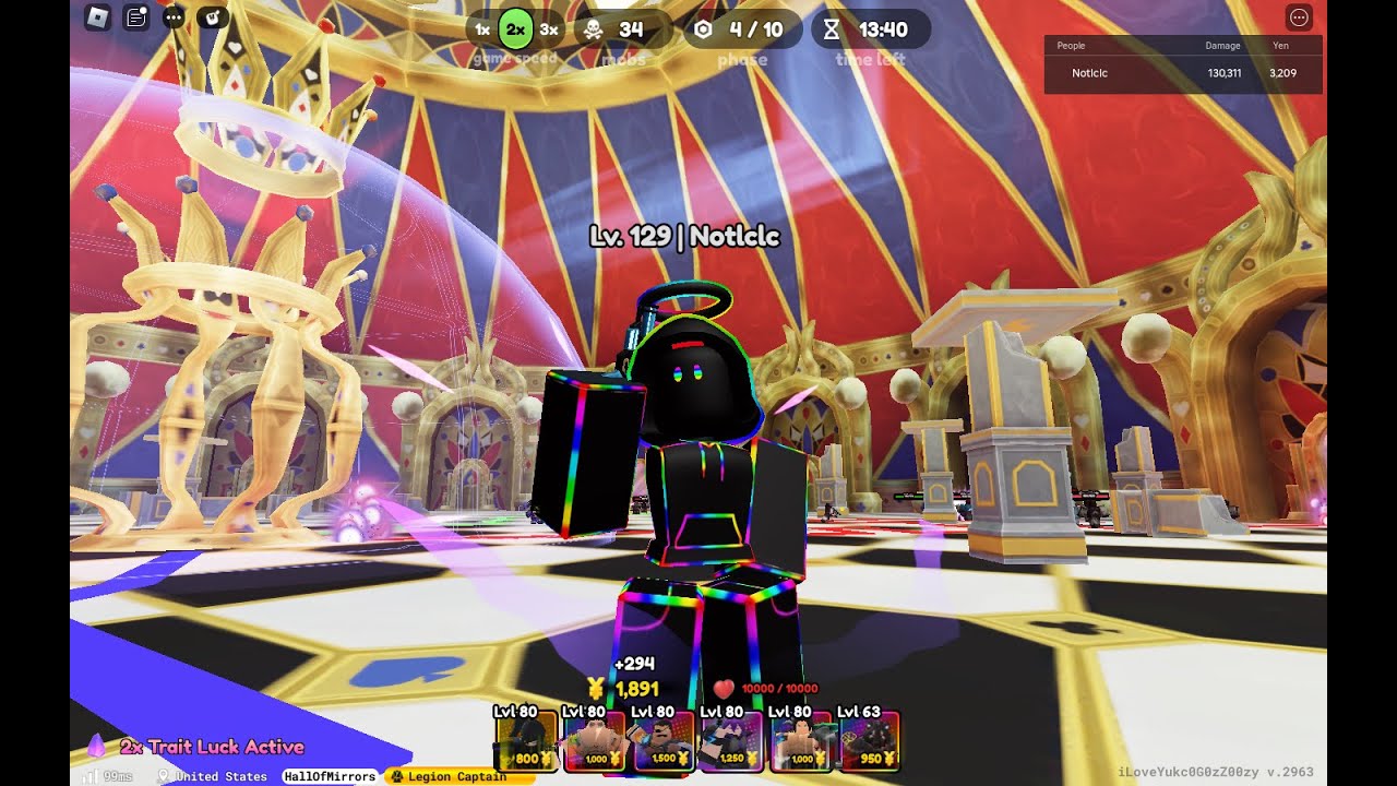 Hall of Mirror *Nightmare Mode* Solo ONLY 2 UNITS! [Anime Defenders]
