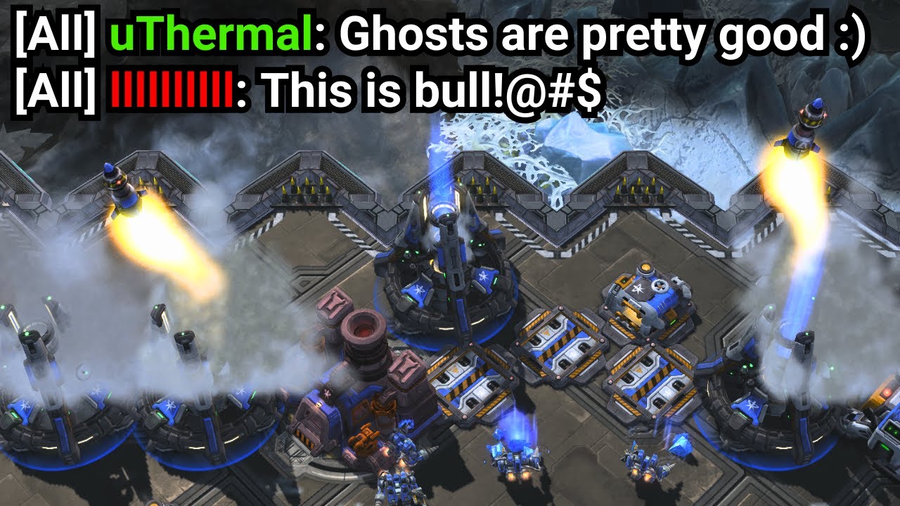 Terran Gets Really Salty Against Mass Ghosts (INSANE 2v2 Build)