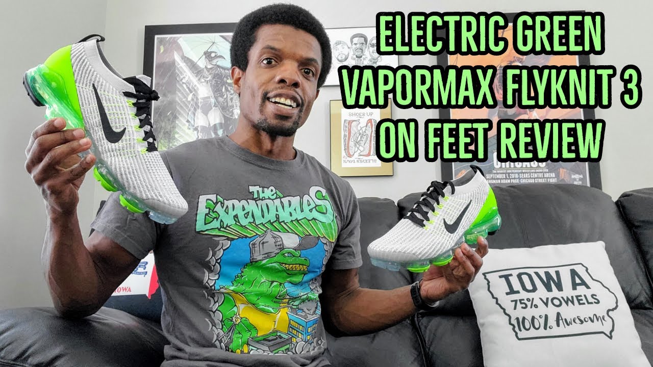 Nike Air Vapormax Flyknit 3 Electric Green On Feet Review (AJ6900 011)