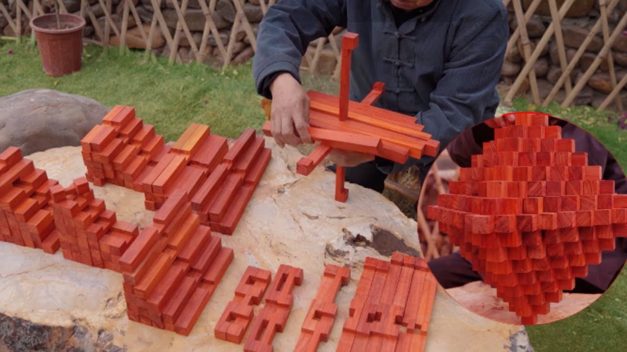 Chinese Master Carpenter Assembled The Luban Lock With 129 Pieces Of Wood