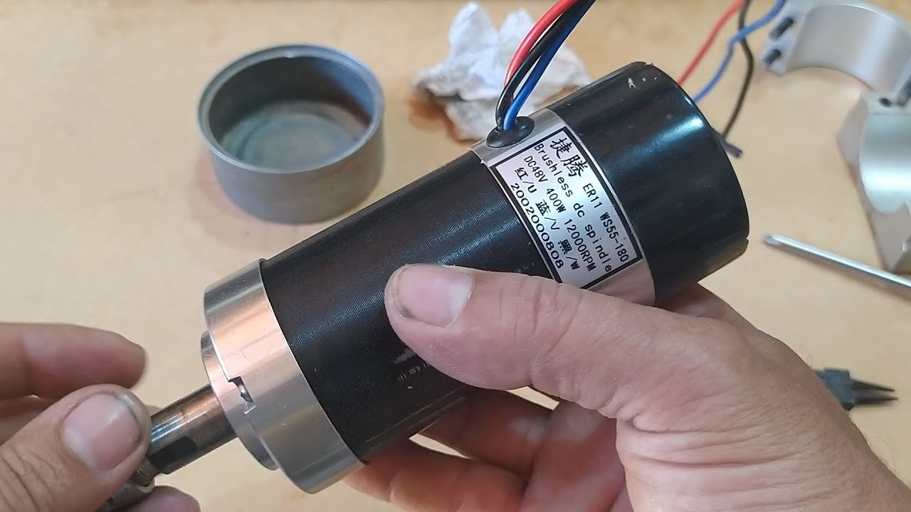 Como consertar Spindle da CNC. Spindle 400w disassembly and repair.