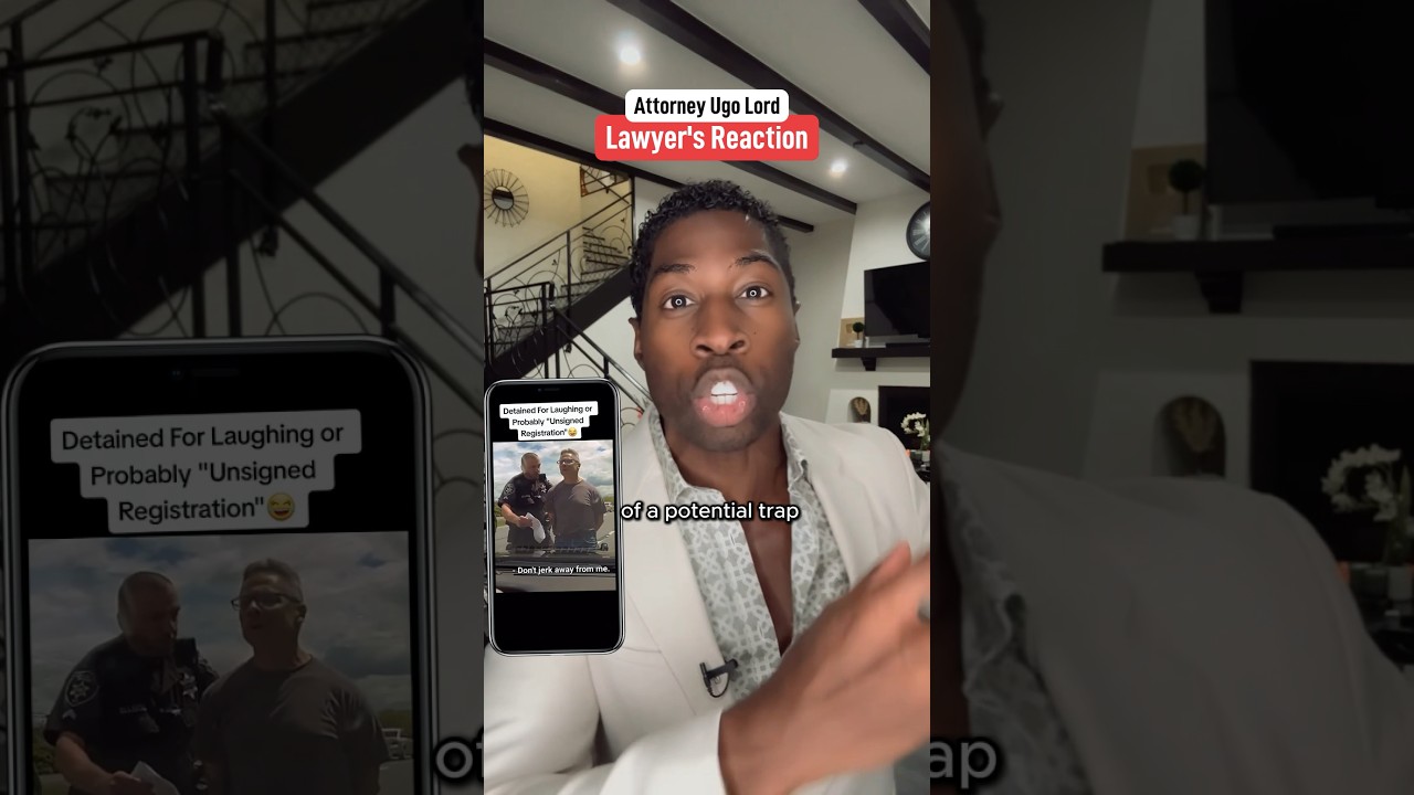 Man is detained for laughing at cop after warning drivers of a speed trap. Attorney Ugo Lord reacts!