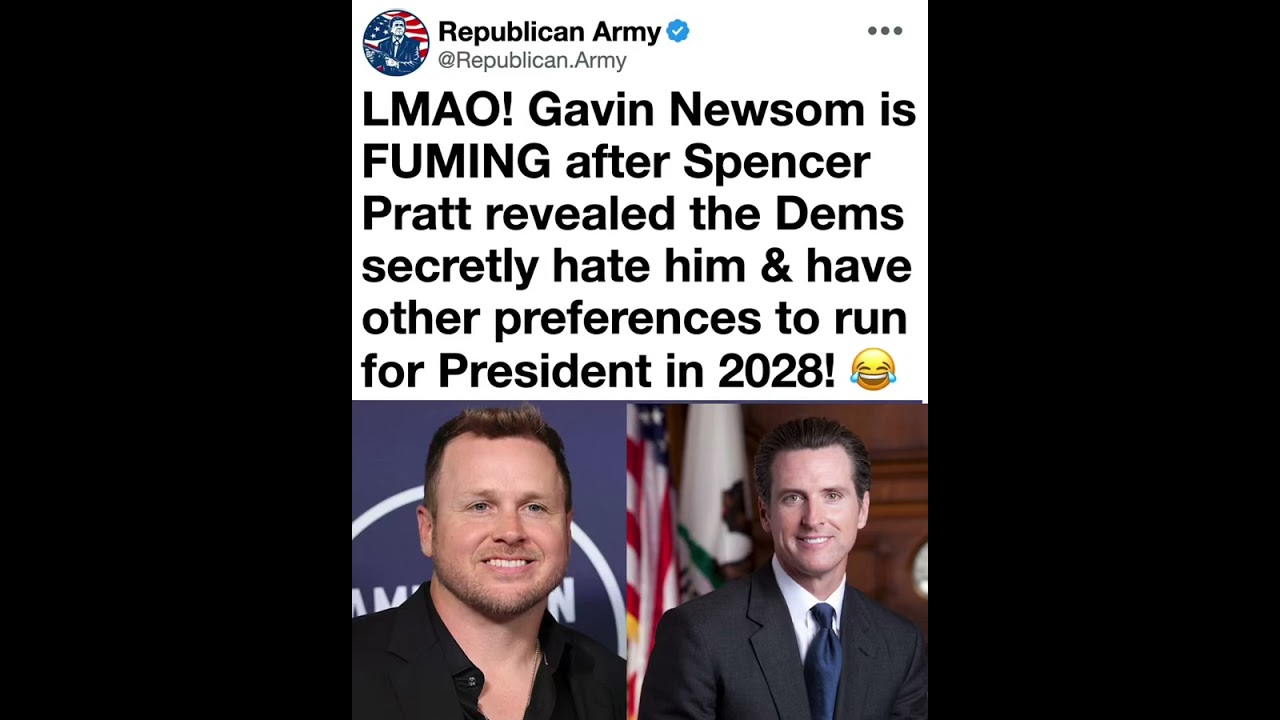 Gavin Newsom Reportedly Frustrated After Spencer Pratt Claims Democrats Secretly Dislike Him and...
