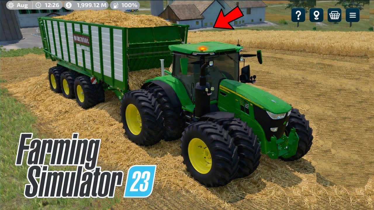 Fs 23 Overloaded Chaff With John Deere ! Farming Simulator 23 Gameplay ! Timelapse #fs23 
