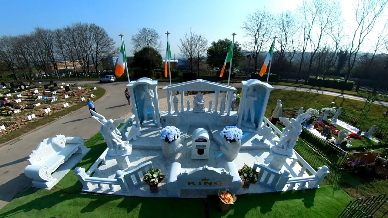 The Largest Marble Headstone in Britain for Irish 'Traveller' Willy Collins in Sheffield-England