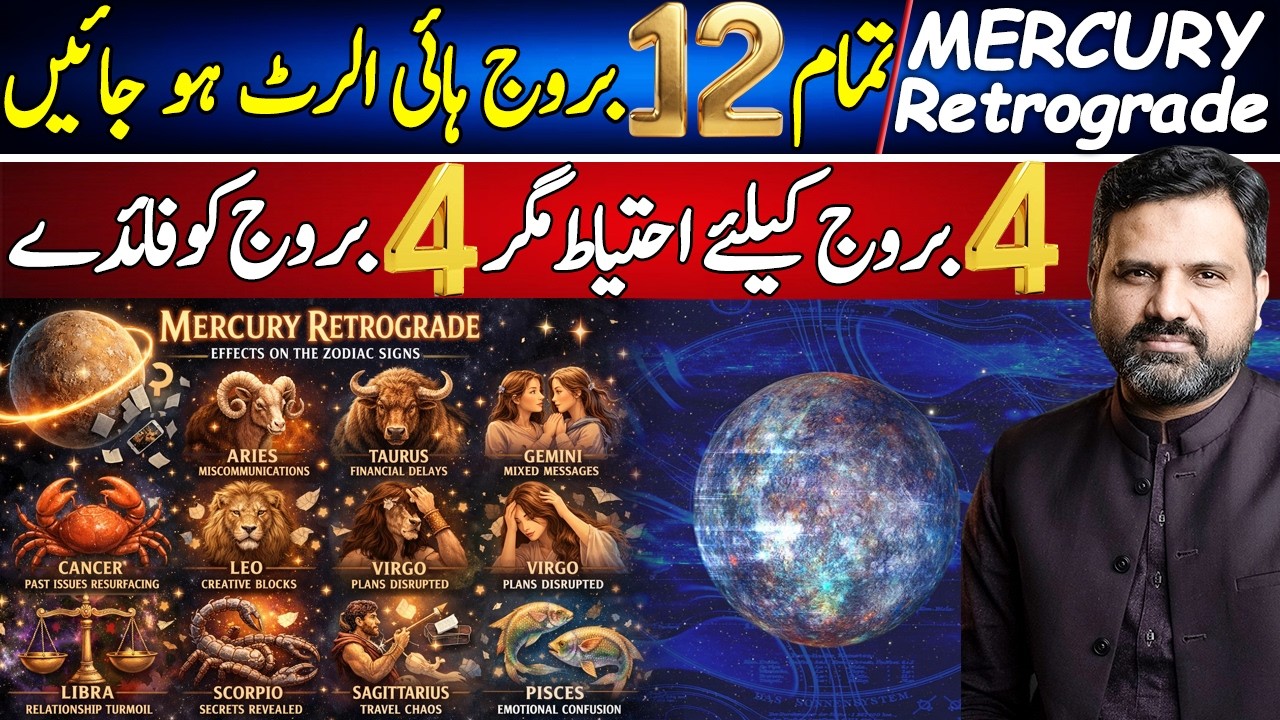 Mercury Retrograde Effects on All 12 Zodiac Signs | Astrologer Osama Ali Khan Predictions