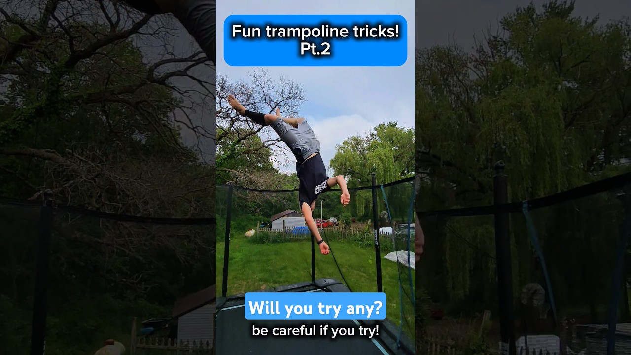 Fun trampoline tricks to learn on a trampoline! Pt.2 #flips #gtramp #trampoline #tramp #gymnast