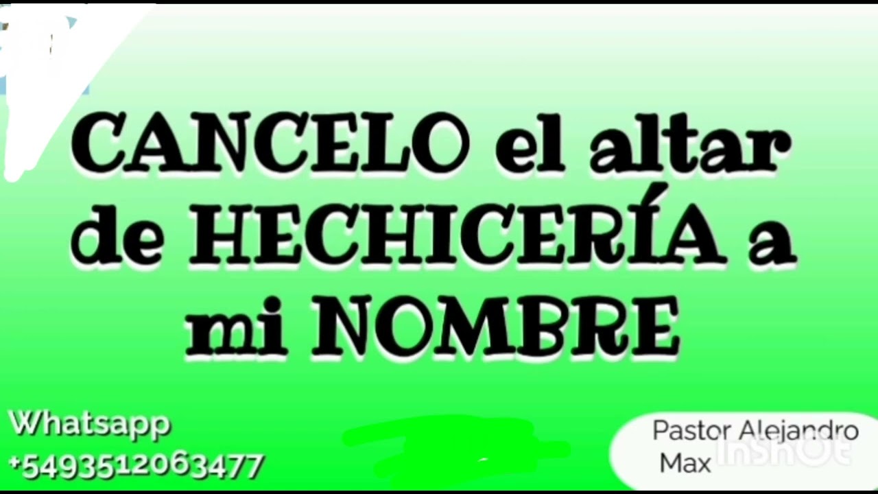 Cancela el altar de hechicería a tu nombre!