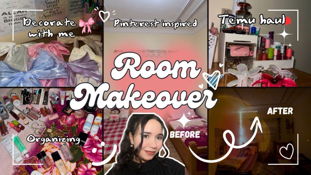 ✨💗 Room Makeover  (أخيراً قاديت بيتي🌸🛍️( مشترياتي من تيمو + تزيين الغرفة 🕯️✨