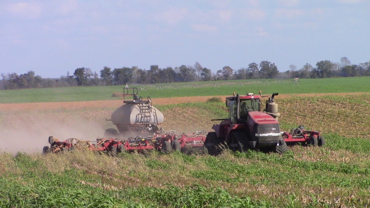 620 hp Case IH Quadtrac & 60ft Case IH 500 Air Drill At Work