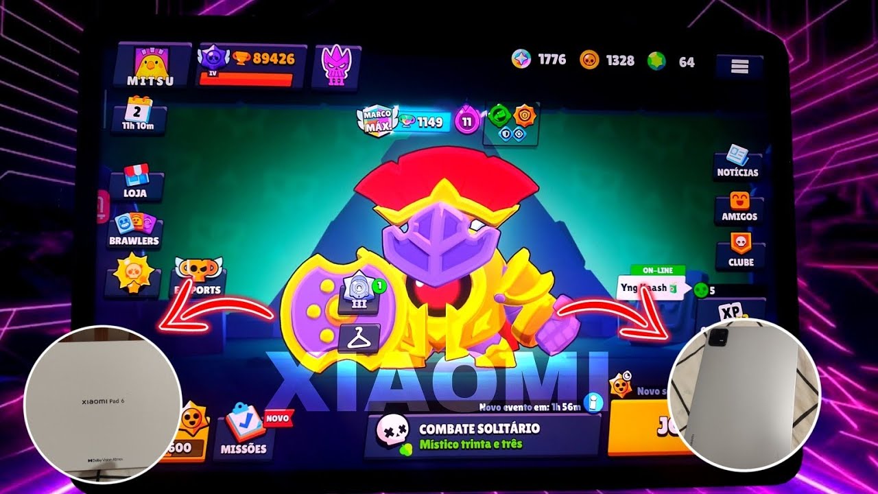 XIAOMI PAD 6 ❤️ BRAWL STARS 144 FPS - NANI 😴 | HAND CAM
